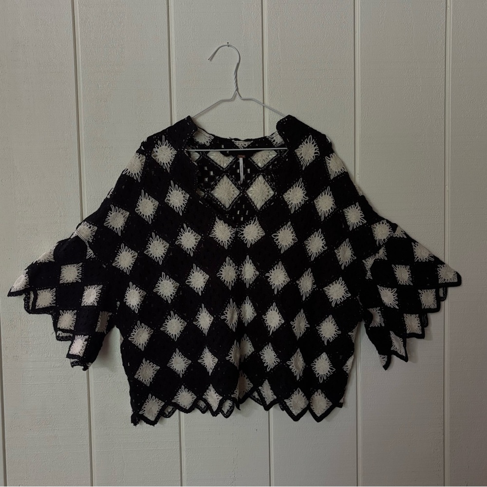 Free People Beach House Crochet Top Size M/L